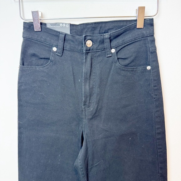 H&M | High Waist Wide Leg Black Denim Jeans NWT - Picture 3 of 8